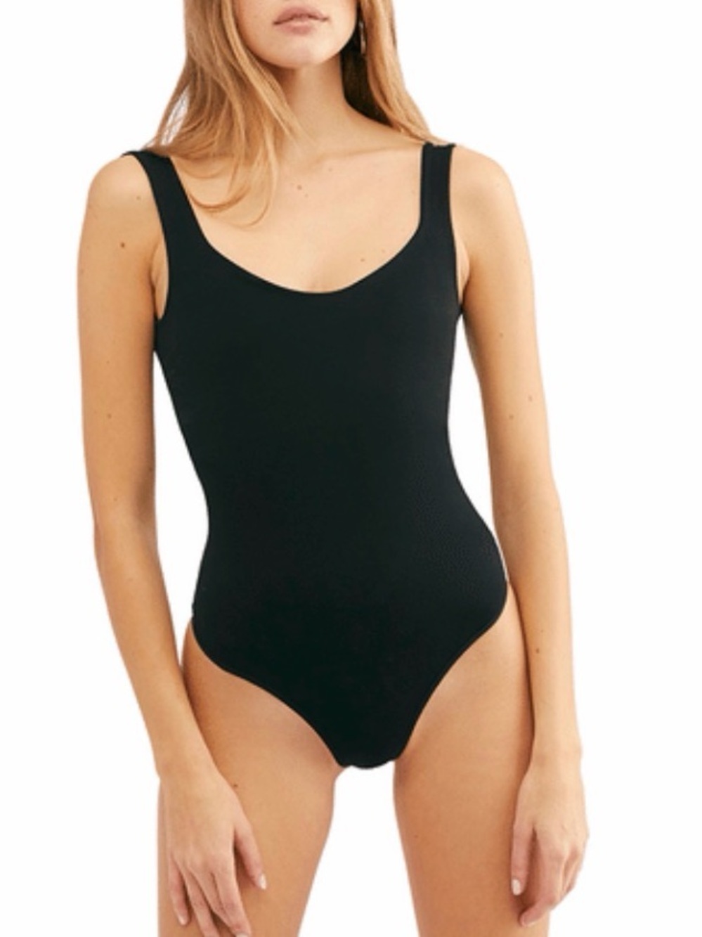 NEW Free People Black Scoop-Back Bodysuit Size XS/S